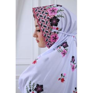 MUKENA DEWASA TERUSAN PUTIH BORDIR BUNGA RAYA | MUKENA REMAJA PUTIH PREMIUM MUKENA MEWAH TRAVEL TERBARU 2023 KEKINIAN POLOS CANTIK | MUKENA KATUN DEWASA RUKUH DEWASA MUKENAH DEWASA