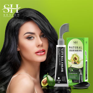 SEVICH Fruit Dye Cream Hair Colors Dyed Cream With Comb 80ml Black Hair Shampoo Natural Color Plant Hair Dye Covering Gray Hair
