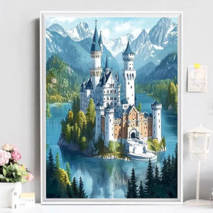 BILIBILI | Picture Painting By Numbers Landsape Acrylic Paints On Canvas Coloring By Numbers Home Decoration