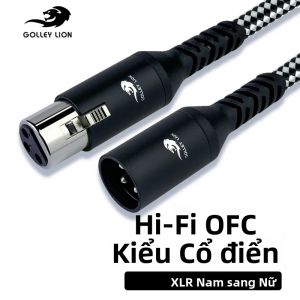 Cáp Âm Thanh XLR Đực Sang Cái Mạ Bạc OFC Cho Micro Đèn Sân Khấu Hệ Thống Âm Thanh - Tùy Chọn 1m 2m 3m 5m 10m