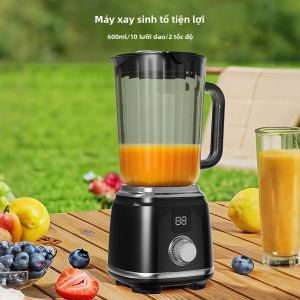 Máy Ép Trái Cây Cầm Tay 600ml Máy Xay Sinh Tố Điện Có Sạc USB Máy Ép Trái Cây Máy Làm Sinh Tố Có Cánh Tay Trộn Bằng Thép Không Gỉ Cho Chanh Cam