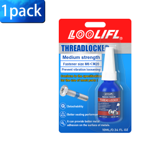 LOOLIFL | LOOLIFL Blue Thread Locker 243 Nuts-Bolts Locker Screw Adhesive Lock Tight Seal Fasteners Anaerobic Curing Metal GlueRustproof