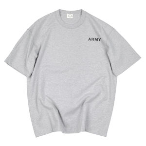Mens Loose Fit Cotton T-Shirt Short Sleeve Retro Print Breathable Summer Thickened Casual round Neck Top for Couples