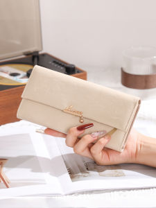 Elegant Large Capacity Womens Wallet Integrated Design Fashionable Korean Style PU Leather Handbag Card Holder by Dan Platinum