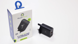 Phone Planet 30W PD QC Charger with LED Light Dual Port USB C + USB A EU Plug