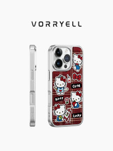 HelloKitty Apple 16Promax Phone Case Red New iPhone 15 Small Sheepskin Protective Cover Full Package Anti-Fall Creative Womens Cartoon KT Cat Magnetic Shell