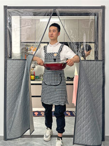 Full Magnetic Strip Door Curtain Winter Warm Windproof Home Kitchen Oil Smoke Proof No Punching Thermal Partition New Model