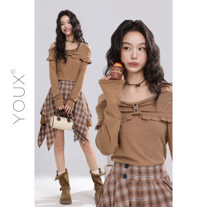 YOUXIANG | Áo Thun Vintage Sơ Mi Dễ Thương