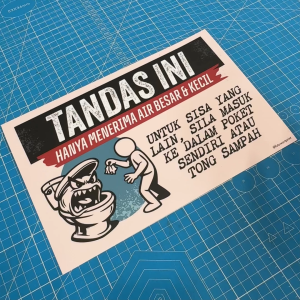 This toilet only accepts large and small water. Sticker Sign Signage Sticker. It is forbidden to throw toilet tissue waste
