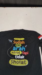 Kaos Lengan Panjang Pria Sudah Tau Arah Kiblat Distro Keren Katun Tc30s Murah Sablon