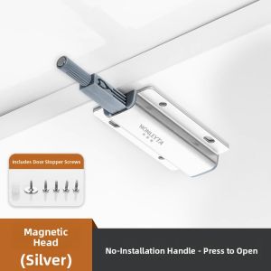 MONLEYTA | German Self-Locking Press Type Drawer Heavy Duty Invisible Door Pulls Handle Free Aluminum Alloy Cabinet Door Bumper
