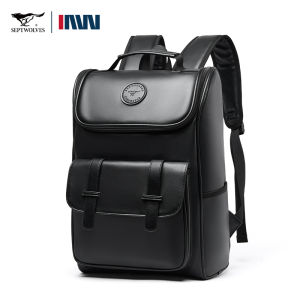 SEPTWOLVES Computer Back Bag For Men Office Business Travel Korean School Backpack Waterproof For College Student