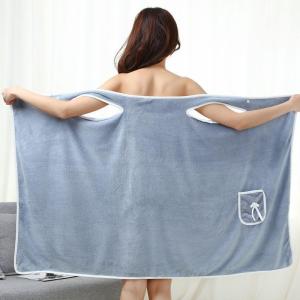 Khăn Tắm Pure Cotton 2024 Dành Cho Nữ Áo Choàng Tắm Áo Choàng Ngủ Nhanh Khô Dùng Được Mọi Mùa Vải Nhung San Hô Thương Hiệu Shuque