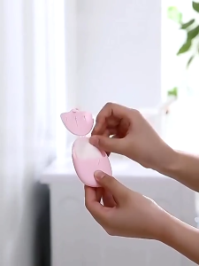 50 Pcs Disposable Boxed Paper Soap Portable Hand Washing Box Travel Mini Soap Paper Scented Slice Sheets