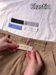 1/5PC Elastic Waist Extenders Belt Practical Waist Extension Buckle For Pregnant Women Men Women Jeans Adjustable Waistband