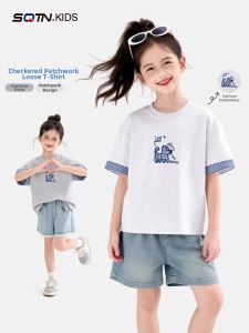SQTN.KIDS | Casual Loose Fit Short Sleeve T-Shirt Girls
