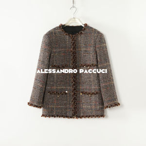 Imported Wool Beaded Elegant Coat