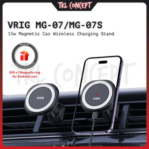 VRIG MG-07 For MagSafe Magnetic Car Air Wireless Charger Mount 15W Fast Wireless Charging Phone Holder Iphone