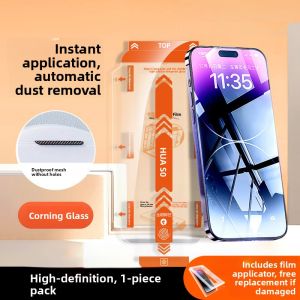 xilixili | Ultra Clear High Definition Tempered Glass Film For Apple iPhone 14 Pro Max Full Screen Protection Dust Free Warehouse Drop Proof