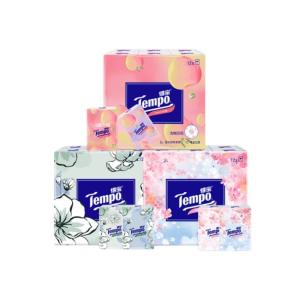 【 TEMPO 】Pocket Tissues 4PLY Pocket Hanky SAKURA SCENTED Soft Pack Pocket Paper (12 Packs x 7 Sheets)