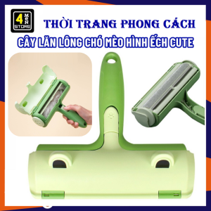 Cây Lăn Lông Lông Chó Mèo Hình Ếch Cute - Thanh Lăn Tĩnh Điện Làm Sạch Quần Áo Ga Giường Sofa - Cây Lăn Bụi Đa Năng