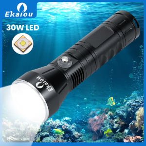 Professional 30W SFT40 LED Diving Flashlight 3000lumens Tactical Underwater 100M Waterproof 26650 Deep-Sea  Lamp