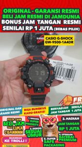 CASIO ORIGINAL - CASIO G-SHOCK GW-9500-1A4DR - MEN LA - RESIN - Abu-abu - Jam dunia JD18 # Jam Tangan Pria Jam Pria Jam Tangan Anti Air G SHOCK GSHOCK + CASIO GW-9500-1A4 GW 9500 1A4 GW-9500 9500 GW9500 GW9500 GW-9500 $ S003