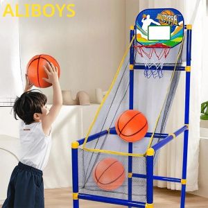 เครื่องยิงบาสเก็ตบอลแบบเคลื่อนย้ายได้ ห่วงบาสเก็ตบอลแบบอาร์เคด เกมบาสเก็ตบอลในร่มและกลางแจ้ง อุปกรณ์ฝึกซ้อมบาสเก็ตบอล ของเล่นกีฬา ของขวัญคริสต์มาส