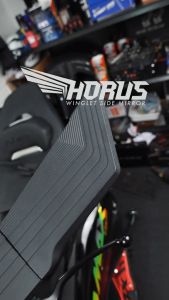 Horus Winglet Side Mirror 28cm Large Full Alloy Adjustable Mirror Mount Walang Grado Clear Lens Universal