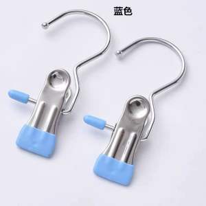 Stainless steel strong hook clip independent socks underwear drying hook clip windproof