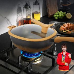 Titanium Non-Stick Wok Suitable for Gas and Electric Stoves