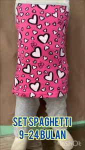 Baju Set Leggings Baby Size 9-24 Bulan Baby/Kids Girl SPAGHETTI LEGGINGS SETS Set Legging Budak Perempuan 100% Cotton