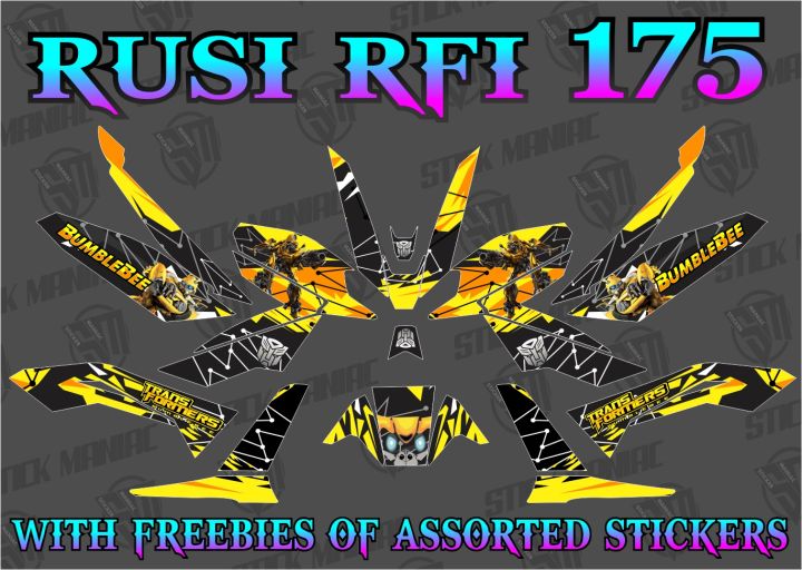 Rusi RFI 175 decals sticker, Laminated