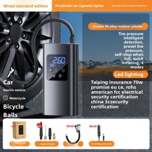 HELLOLEIBOO | Portable Wireless Electric Car Tire Inflator