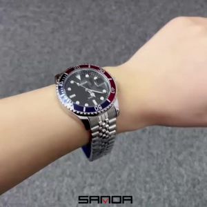 Sanda | SANDA Top Brand Mens Quartz Watch Stainless Steel Strap Waterproof Luminous Automatic Date Fashion Business Men Wristwatch