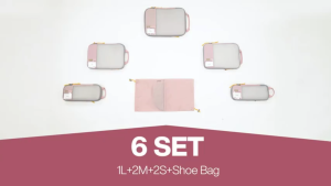 Travel Luggage Organizer Compression Packing Cubes for Suitcases 2/4/6 Pcs Set