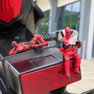 Đồ Trang Trí Xe Marvel Deadpool Mô Hình Xe Máy Điện Mini Trang Trí Nhà Mô Hình Siêu Anh Hùng Gắn Vào Vô Lăng Bằng Keo