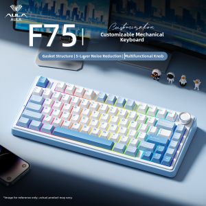 AULA | Tri-mode Wireless Bluetooth RGB Universal Customizable Keyboard 75 Keys