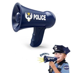 Fast Shipping Megaphone for Kids Pretend Police Firefighter Props Children Police Siren Toys Voice Changer Police Officer Toys