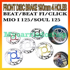 Motorcycle Disc Brake Rotors 4 Holes 190mm Front Disc For Mio i 125/M3/Soul i 125/Beat Carb Beat Fi/Click v1 v2 125i 150