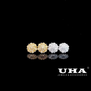 B1748 Bông tai nữ đính đá CZ  cao cấp sáng lấp lánh UHA