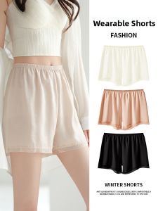 MiiOW | MiiOW Ice Silk Safety Shorts Womens Summer Thin Lace Underwear Breathable Sleep Pants Outerwear Casual Polyester Fiber