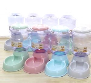 【READY STOCK】3.8L Pet Automatic Feeder Drinker Food Water Dispenser Bowl Pet Supplies Anjing Kucing Makanan Food Auto Drinker Water Bowl