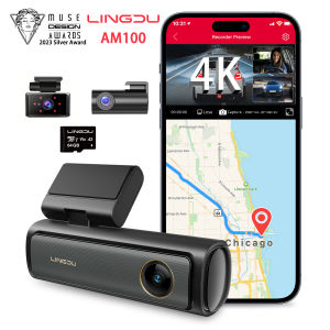 LINGDU 4K Dash Cam Front Cabin Rear 4K Dash Camera for Car Free 64GB SD CardWi-Fi GPS Night VisionParking ModeSony Starvis Sensor Type C Capture Every Detail Clearly