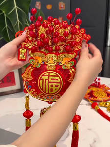 New Year Pendant 2027 New Bag Fu Character Hanging Decoration Spring Festival New Year Living Room Large Hanging String Decoration New Year Goods