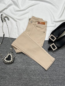 High Waist Elastic Khaki Pencil Jeans Womens Autumn New Style Slimming Hip Lifting Pants Casual Wear Long Pants Thickened Denim