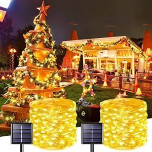 10M 100LED Solar Christmas Lights Outdoor Waterproof Fairy String Lights for Home Garden Christmas Party Decor