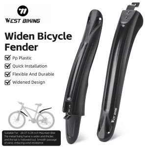 WEST BIKING MTB Bike Fender Widen Lengthen Bicycle Mudguard 26"/27.5"/29" MTB Front Rear Quick Release Fender Bike Accessories