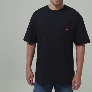 Lee Cooper T-Shirt Logo Pocket Oversize Black