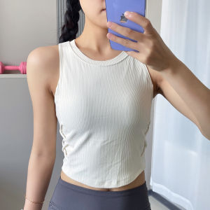 Áo Tập Yoga Không Tay Một Mảnh Có Đệm Ngực Cho Nữ Áo Tập Pilates Áo Tập Thể Dục Mùa Xuân Hè Ngoài Trời Áo Tập Thể Dục